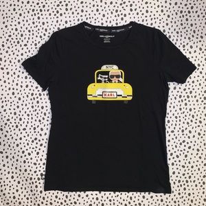 Karl Lagerfeld NYC Taxi T-Shirt with White Cat